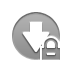 arrow,down,lock icon