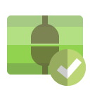connect,vertical,checkmark icon
