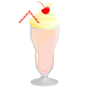 dessert, food, milkshake, strawberry icon