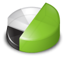 chart, graph, pie icon