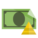 bill,pyramid icon