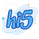 hi5, media, social svg vector icon