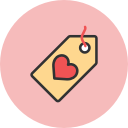 heart, label svg vector icon