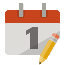 calendar,pencil icon