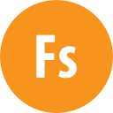 adobe, fuse, round svg vector icon