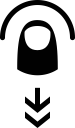 down, flick svg vector icon