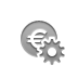 coin,euro,gear icon