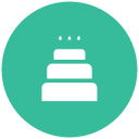birthday cake, cake with candles, celebration, christmas cake, party, wedding cake, xmas cake svg vector icon