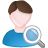 male, search, user icon