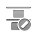 distribute,vertical,top,cancel icon