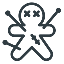 doll, halloween, voodoo svg vector icon