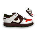 nike,dunk,black,white icon