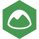 basecamp, hexagon, media, social svg vector icon