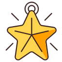 christmas, christmas tree, star svg vector icon