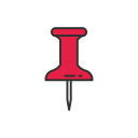 pin, pin it, pinterest, tag svg vector icon