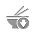 chopsticks,bowl,down icon