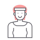 avatar, fashion, female, headband, person, woman svg vector icon