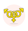 bisexual, sign svg vector icon