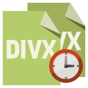 file,format,divx,clock icon