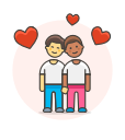 couple, gay, head, to svg vector icon