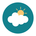 citycons, cloud, sunny, weather svg vector icon