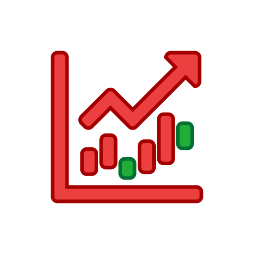 K Line Chart svg vector icon