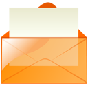 mail,orange,envelop,message,email,letter icon