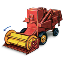 combine, harvester, movement icon