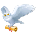 animal, bird, fly, harry potter, hedwig, mail, owl icon