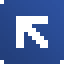 arrow, left, top icon