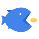 big fish eats small fish, business, eat, fish, stronger, work svg vector icon