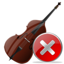 contrabass,close,instrument,no,cancel,stop icon