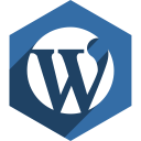 hexagon, media, shadow, social, wordpress svg vector icon