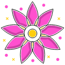 abstract ecology, abstraction, environmental, flower, leaves, purple, shape svg vector icon