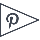 flag, media, pinterest, social svg vector icon