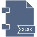 extensiom, file, file format, xlsx svg vector icon