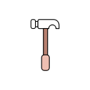 building, construction, hammer, paint, tool, tools, work svg vector icon
