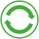 center, sync icon