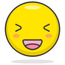 face, grinning, squinting svg vector icon