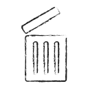bin, delete, recycle bin, remove, trash svg vector icon