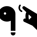 airpod, tap svg vector icon