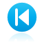 begin, blue, button icon