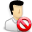 delete, user icon