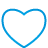 basic, blue, heart icon