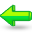 arrow, green, left icon