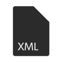 extension, file, format, xml svg vector icon