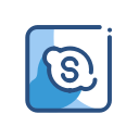 media, network, skype, social svg vector icon