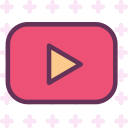 brand, logo, network, social, youtube svg vector icon