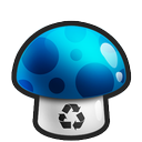 blue, mushroom icon