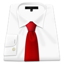 red, shirt, tie icon
